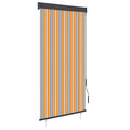 Estor enrollable de exterior amarillo y azul 100x250 cm