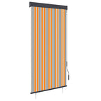 Estor enrollable de exterior amarillo y azul 100x250 cm