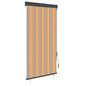 Estor enrollable de exterior amarillo y azul 100x250 cm
