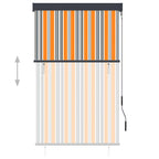 Estor enrollable de exterior amarillo y azul 100x250 cm