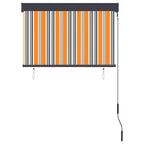 Estor enrollable de exterior amarillo y azul 100x250 cm