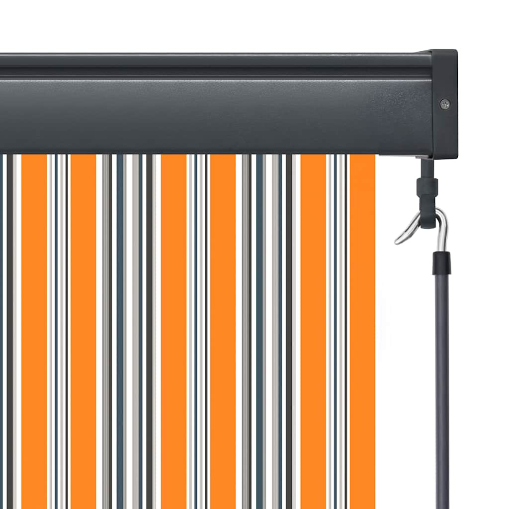 Estor enrollable de exterior amarillo y azul 100x250 cm
