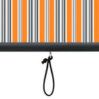 Estor enrollable de exterior amarillo y azul 100x250 cm