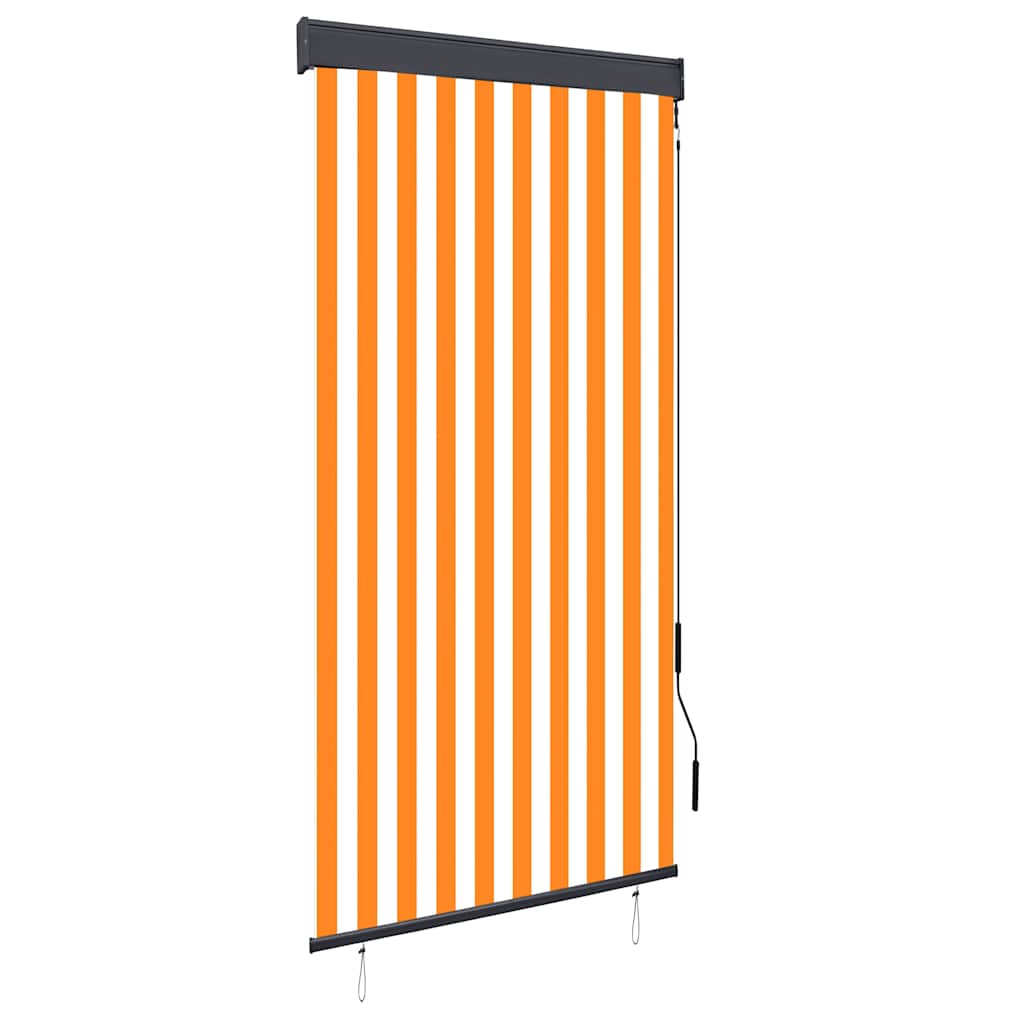 Estore de enrolar para exterior amarelo e azul 100x250 cm