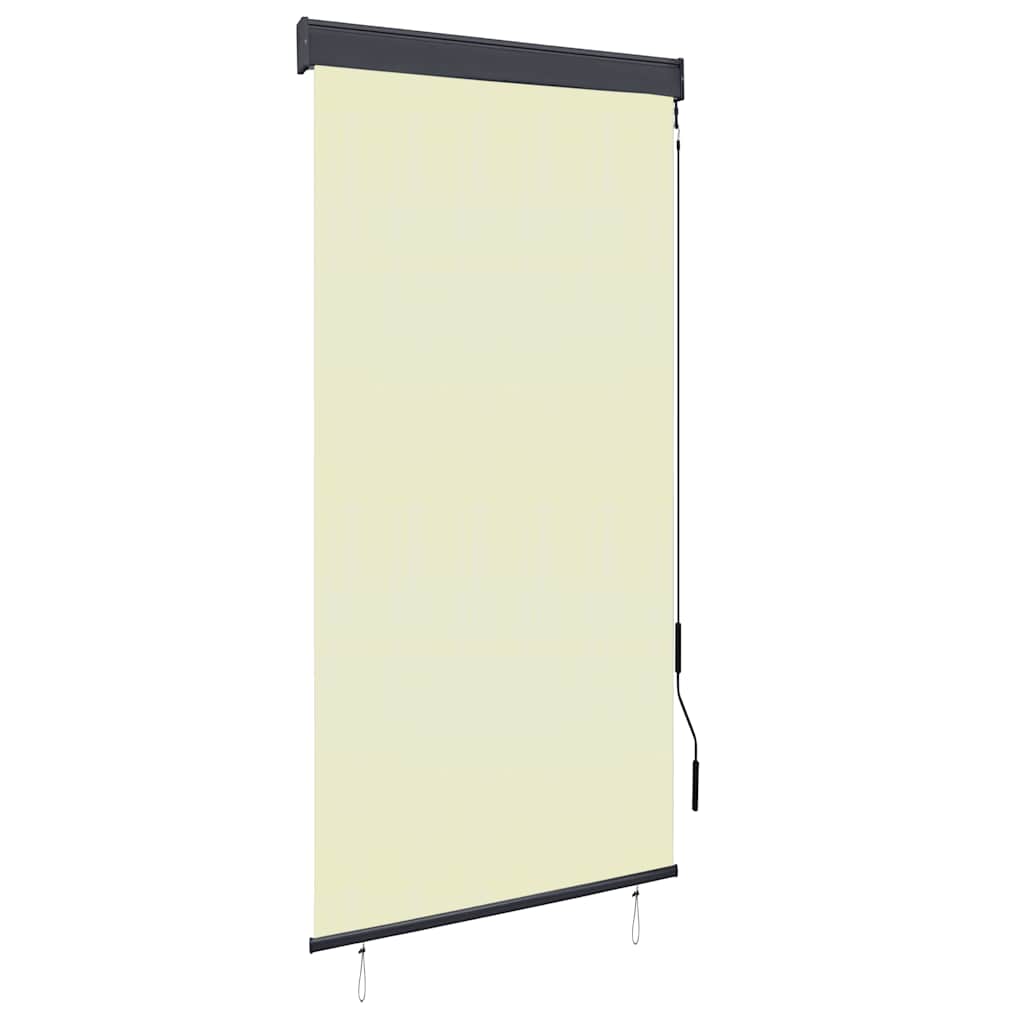 Estore de enrolar para exterior amarelo e azul 100x250 cm