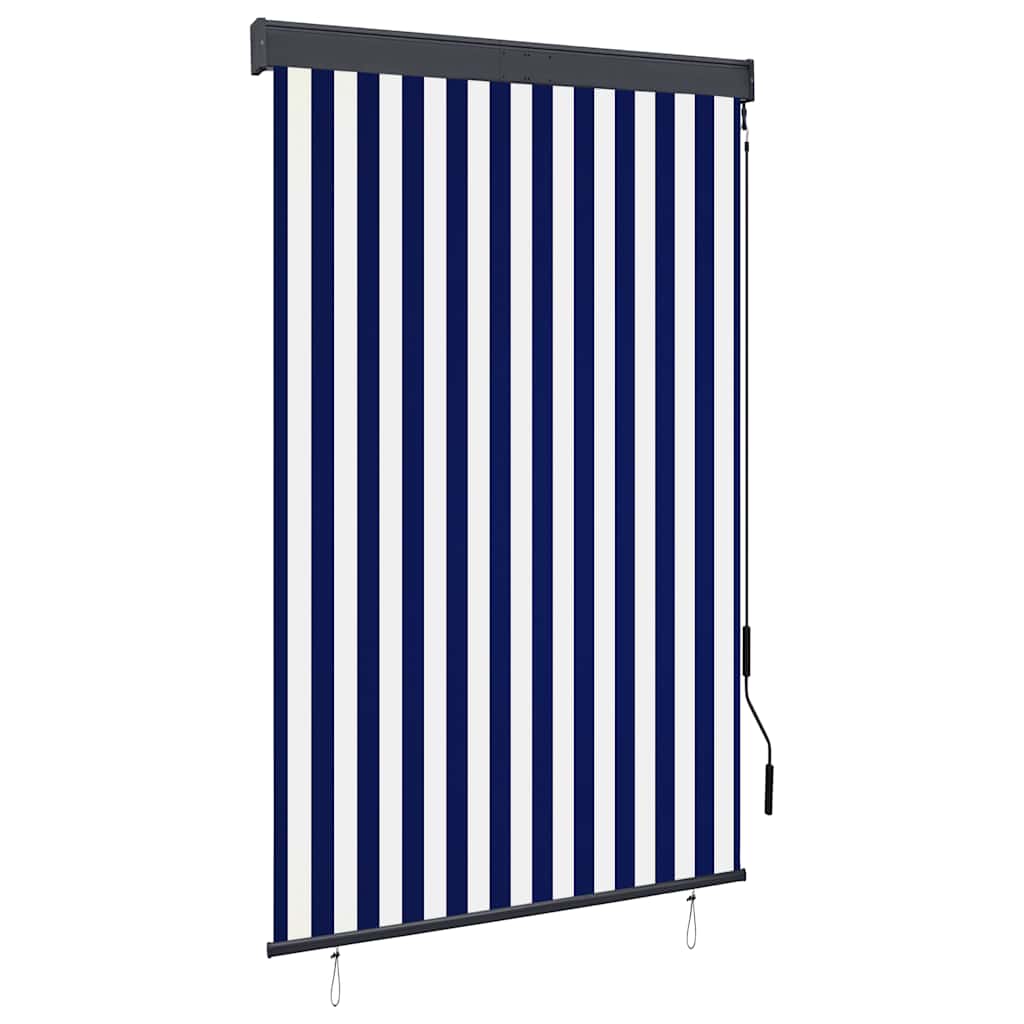 Estore de enrolar para exterior amarelo e azul 100x250 cm
