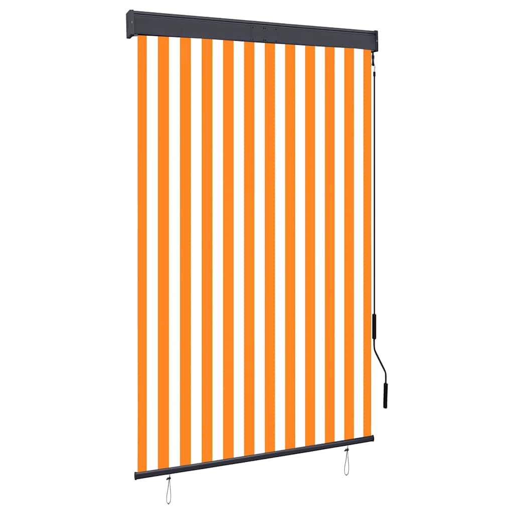 Estore de enrolar para exterior amarelo e azul 100x250 cm