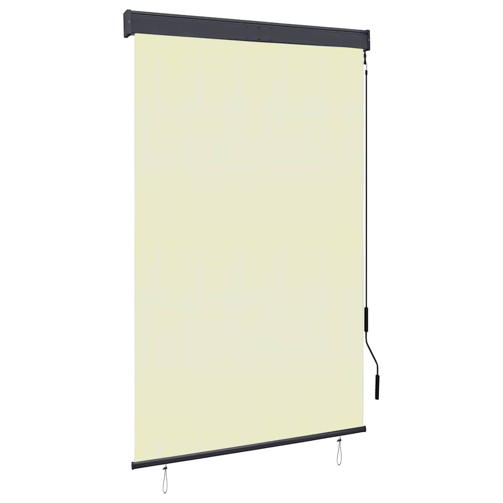 Estore de enrolar para exterior amarelo e azul 100x250 cm