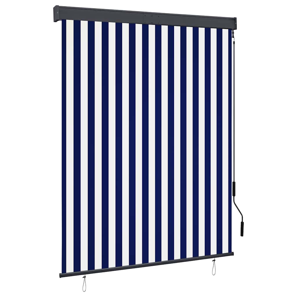 Estore de enrolar para exterior amarelo e azul 100x250 cm