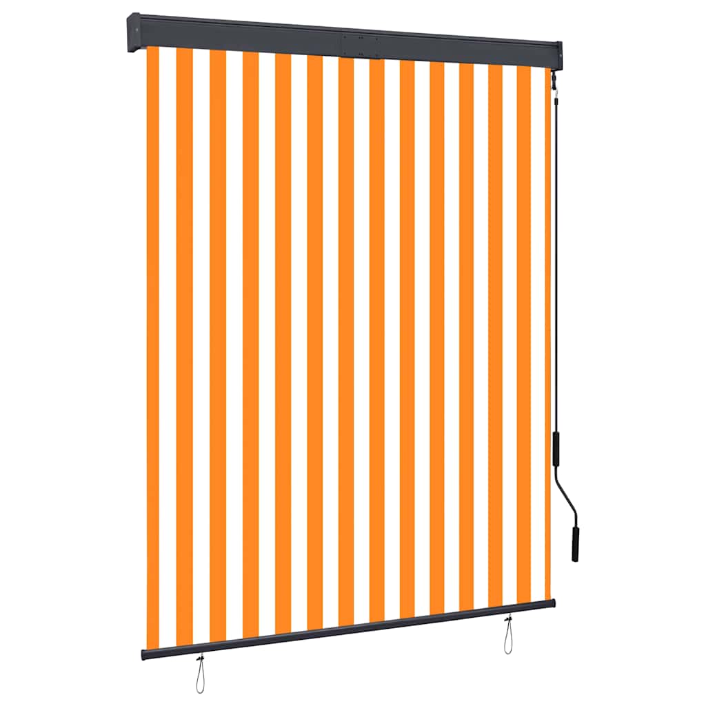Estore de enrolar para exterior amarelo e azul 100x250 cm