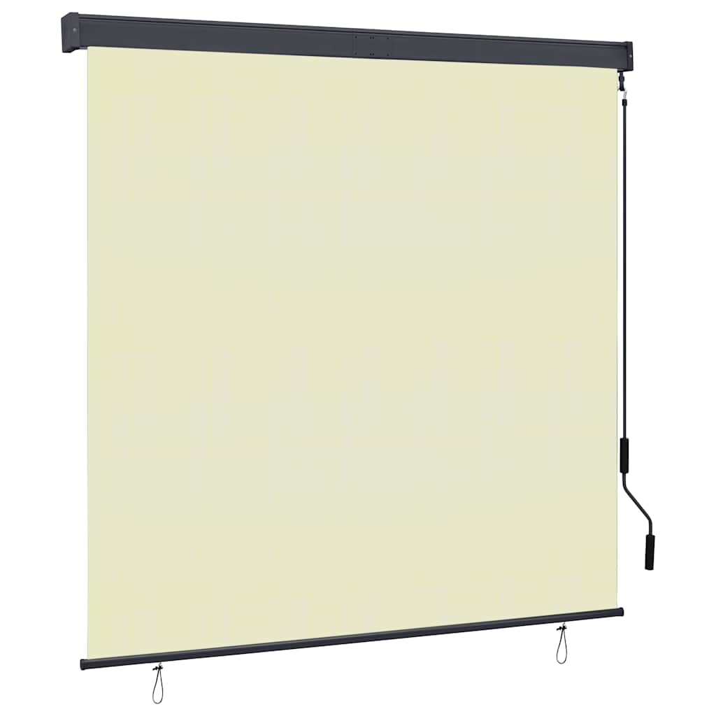 Estore de enrolar para exterior amarelo e azul 100x250 cm