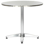 Mesa de jardín de aluminio plateado 80x70 cm