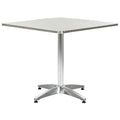 Mesa de jardín de aluminio plateado 80x70 cm