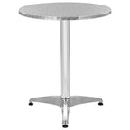Juego de comedor para jardín 5 piezas de aluminio plateado