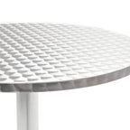 Juego de comedor para jardín 5 piezas de aluminio plateado