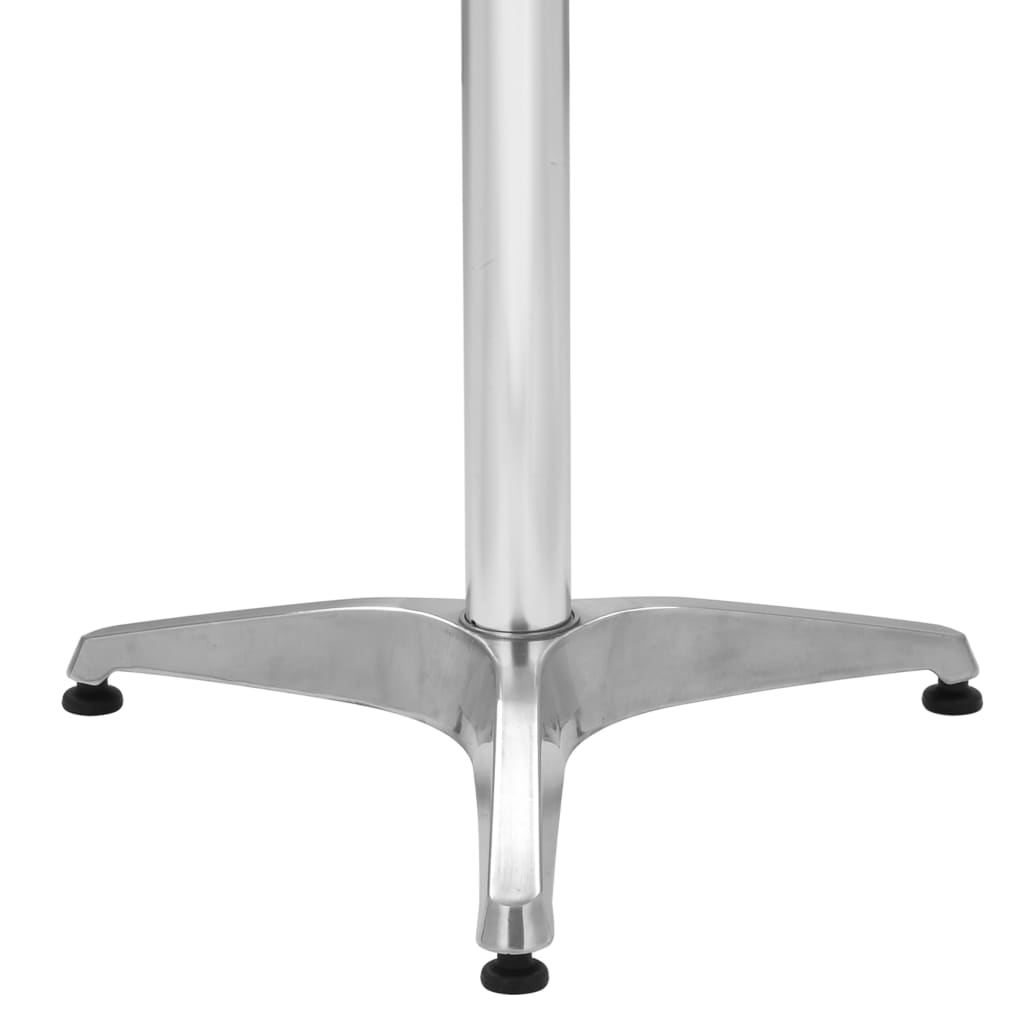 Juego de comedor para jardín 5 piezas de aluminio plateado