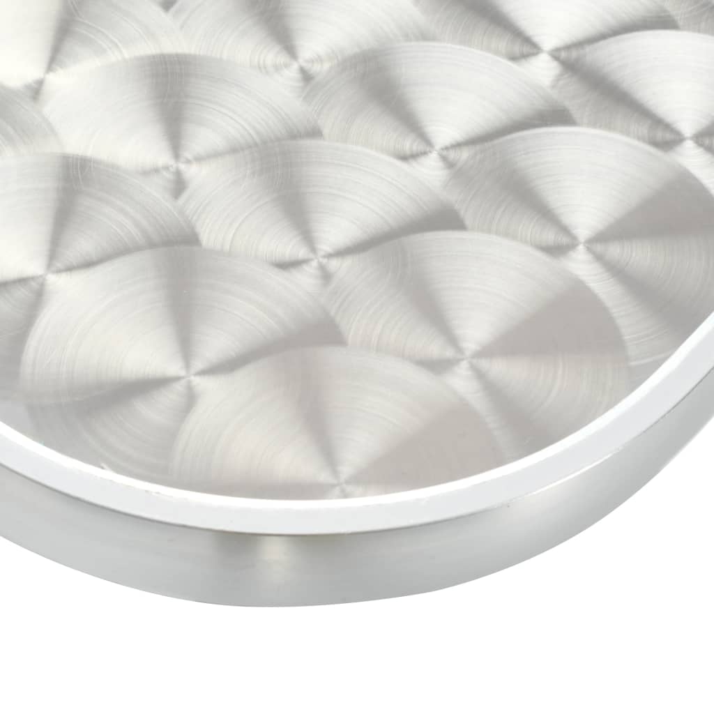 Juego de comedor para jardín 5 piezas de aluminio plateado