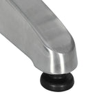 Juego de comedor para jardín 5 piezas de aluminio plateado