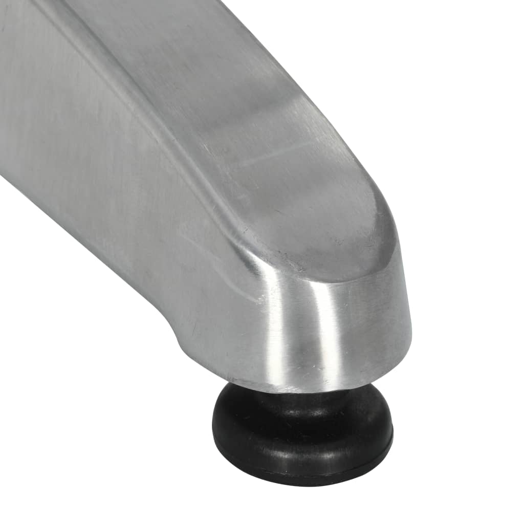 Juego de comedor para jardín 5 piezas de aluminio plateado