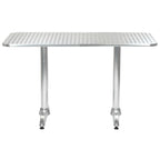Juego de comedor para jardín 5 piezas de aluminio plateado