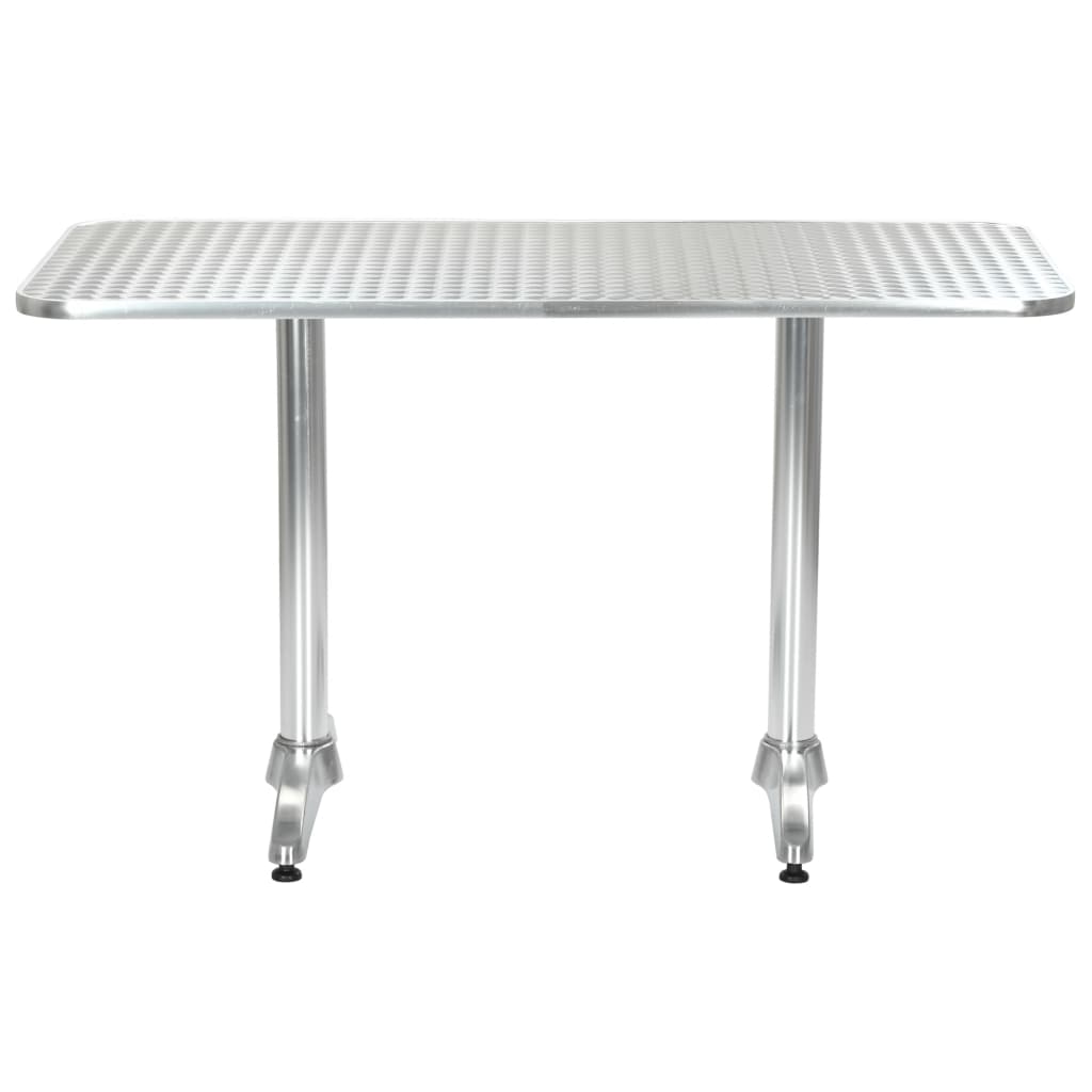 Juego de comedor para jardín 5 piezas de aluminio plateado