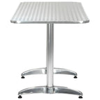 Juego de comedor para jardín 5 piezas de aluminio plateado