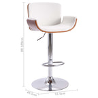 Taburete de cocina cuero sintético blanco