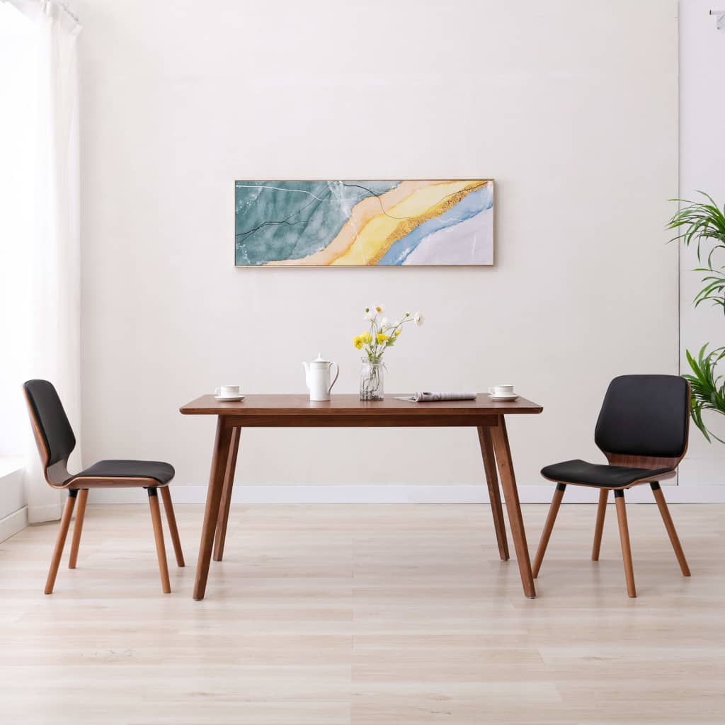 Dining Chairs 2 pcs Cream Faux Leather