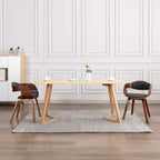 Sillas comedor giratorias 2 uds madera curvada tela gris taupe