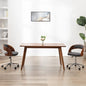 Swivel dining chair in bentwood and gray fabric