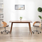 Swivel dining chair in bentwood and gray fabric