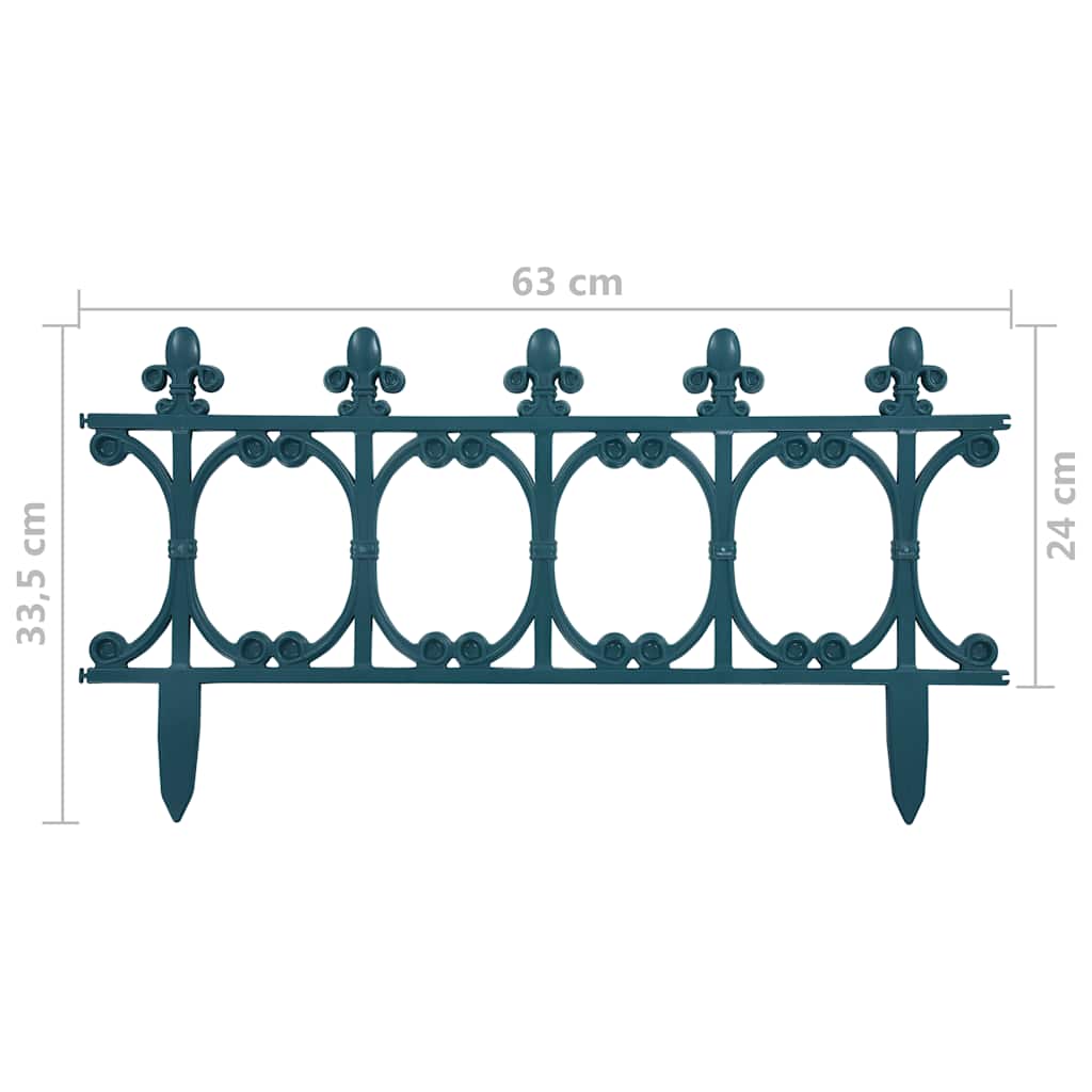 Garden Edging 16 pcs PP green 10 m