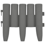 Garden edging 36 units PP grey 10 m
