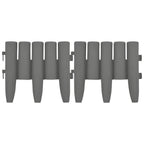 Garden edging 36 units PP grey 10 m