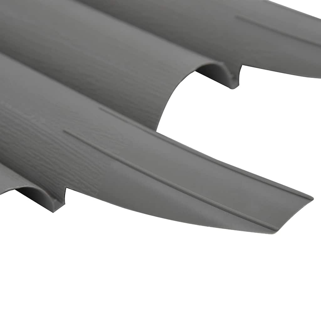 Garden edging 36 units PP grey 10 m
