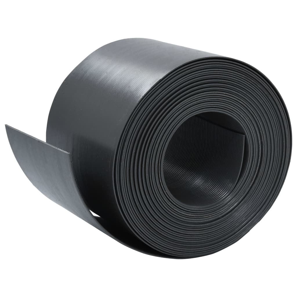 Borde de jardín PE negro 10 m 15 cm