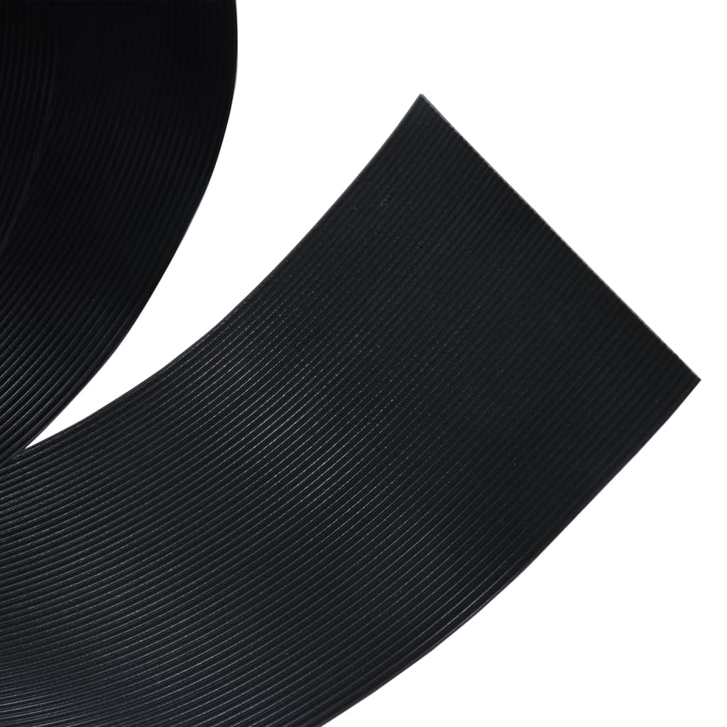 Borde de jardín PE negro 10 m 15 cm