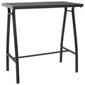 Black tempered glass high garden table 110x60x110 cm