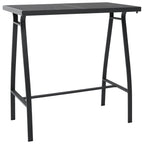 Black tempered glass high garden table 110x60x110 cm