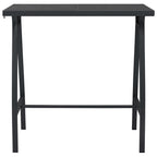 Black tempered glass high garden table 110x60x110 cm