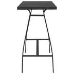 Black tempered glass high garden table 110x60x110 cm