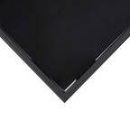 Black tempered glass high garden table 110x60x110 cm