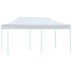 Carpa de fiestas plegable paredes laterales acero blanco 3x6 m