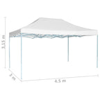 Carpa para celebraciones plegable blanco 3x4,5 m