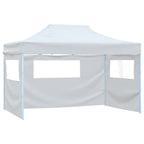 Carpa plegable para celebraciones con 3 paredes blanco 291x413x315 cm