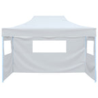 Carpa plegable para celebraciones con 3 paredes blanco 291x413x315 cm