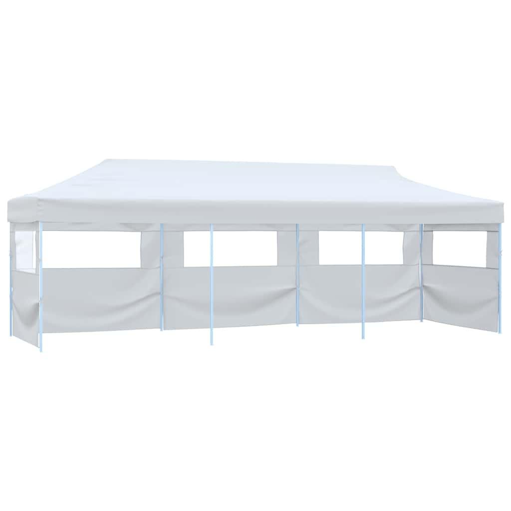 Carpa de fiestas pop-up plegable con 5 paredes blanco 3x9 m