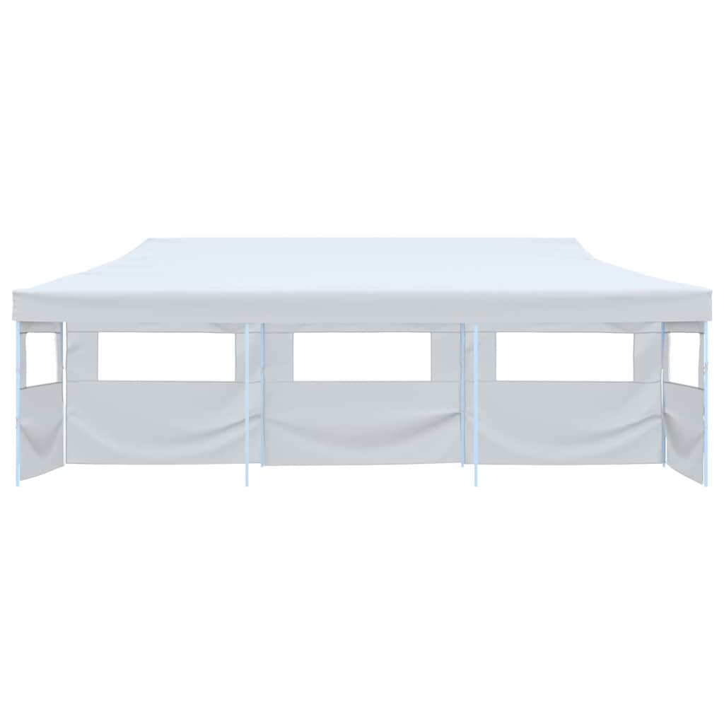 Carpa de fiestas pop-up plegable con 5 paredes blanco 3x9 m