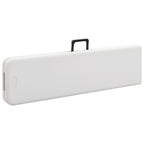 Bancos de jardín plegables 2 unidades 180 cm HDE blanco