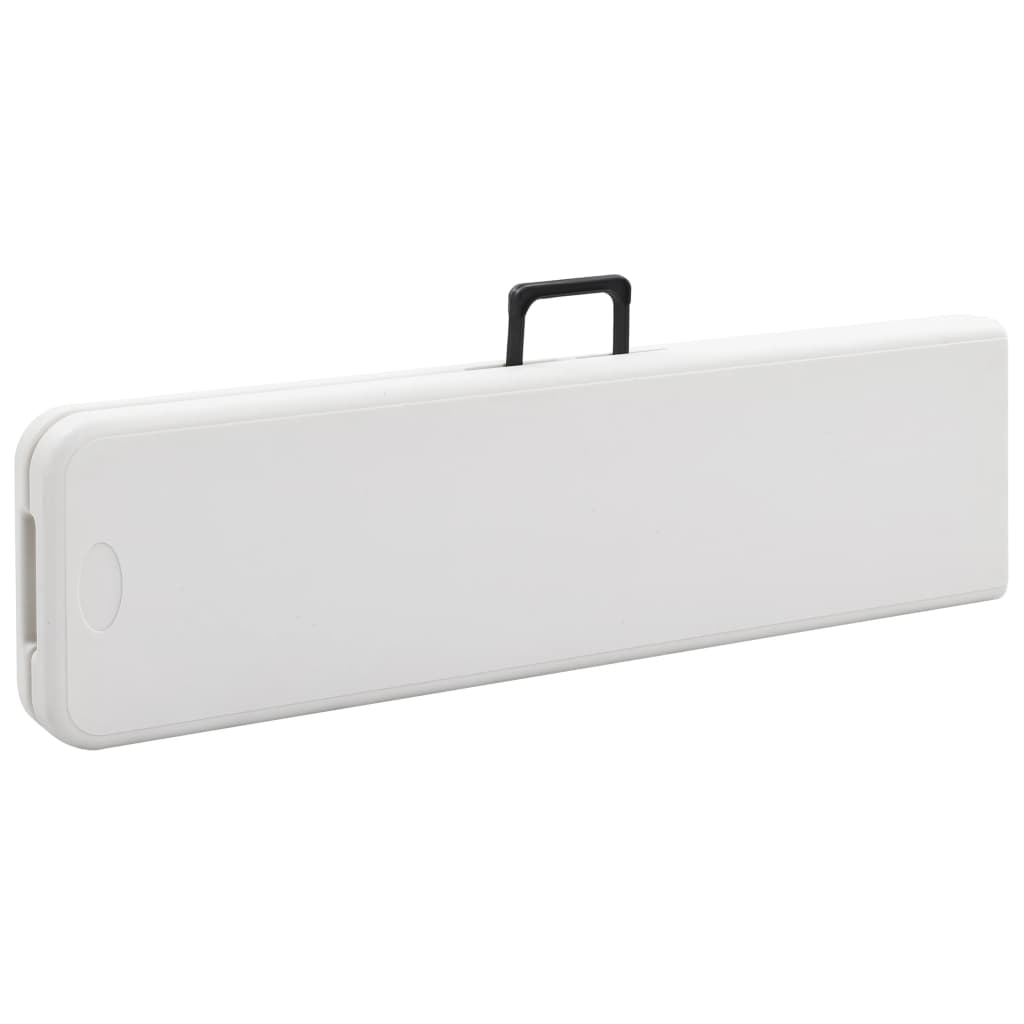 Bancos de jardín plegables 2 unidades 180 cm HDE blanco